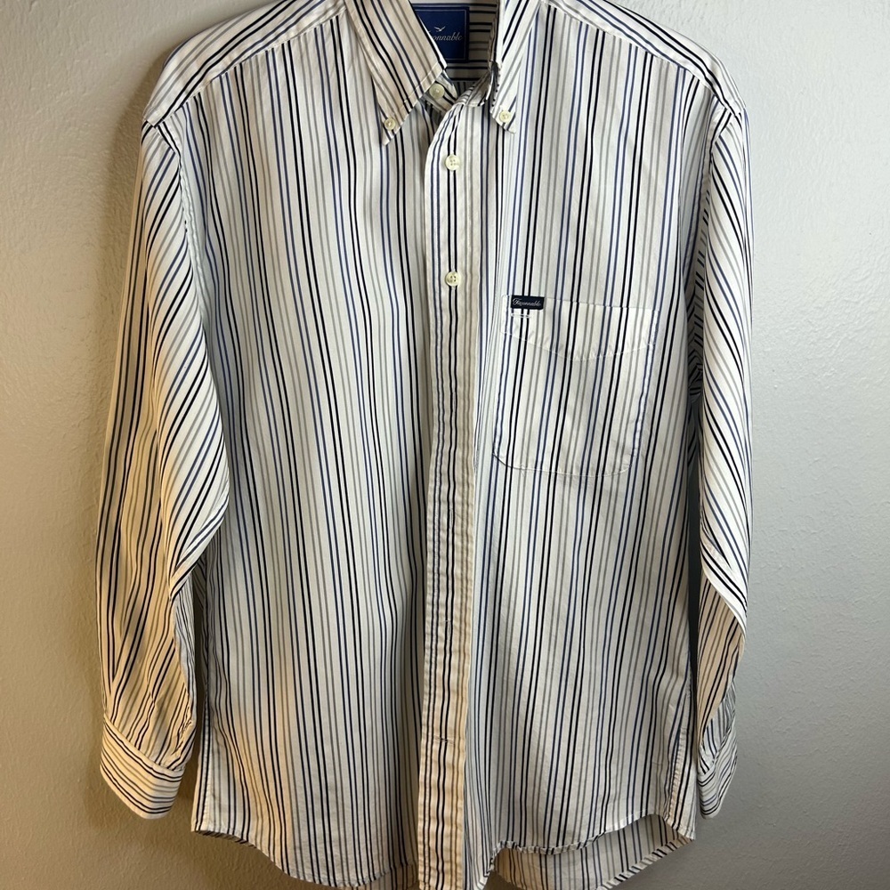 Façonnable Men’s Striped Button-Down Shirt | Size Small | Like New - Picture 2 of 8